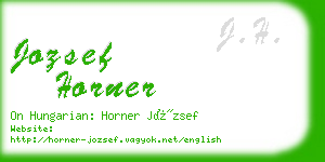 jozsef horner business card